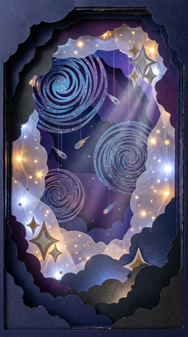 Free Cosmic Paper Diorama Image - Cosmic, Diorama, Papercraft ...