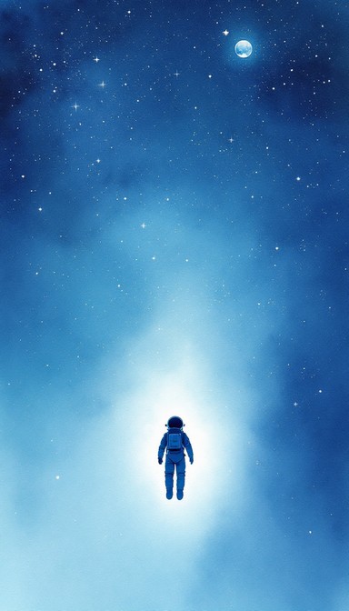 Free Cosmic Solitude Dreams Image - Astronaut, Watercolor, Space ...