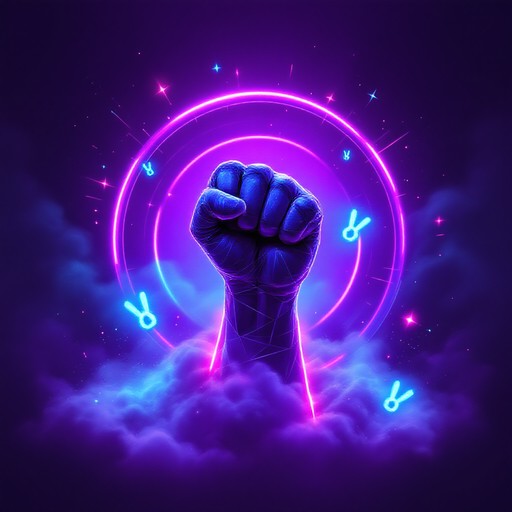 Free Digital Power Rising Image - Cyberpunk, Neon, Fist | Download at ...