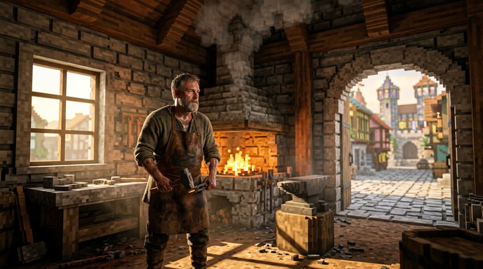 Free Fiery Pixel Forge Image - Forge, Blacksmith, Medieval | Download ...