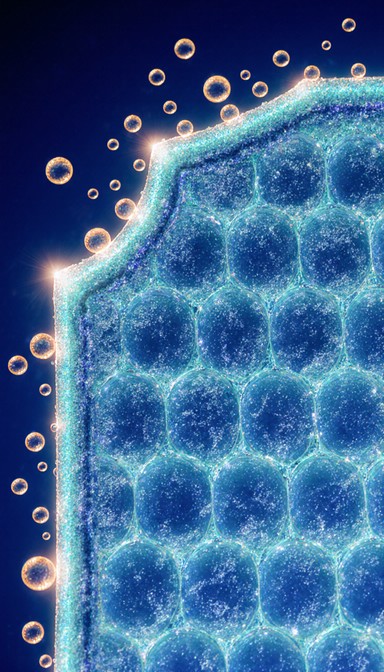 Free Luminous Defense Shield Image - Hexagonal, Glowing, Cyan ...