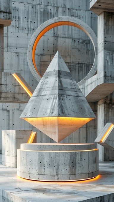 Free Floating Pyramid Architecture Image - Pyramid, Concrete ...