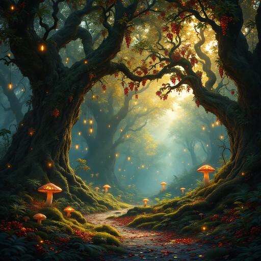 Free Enchanted Glowing Trees Image - Enchanted, Forest, Magical ...
