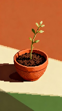 Free Pixel Seedling Life Image - Seedling, Terracotta, Pixel | Download ...