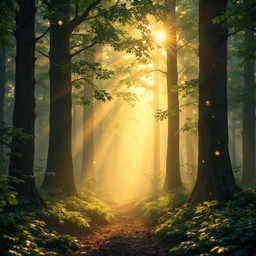 Free Magical Forest Light Image - Forest, Sunbeams, Misty | Download at ...