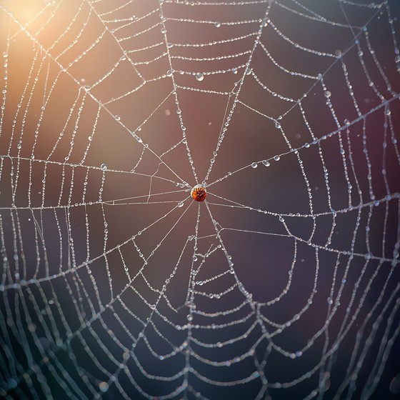 Outward Spider Web Free Nature's Silken Geometry Photo - Spiderweb, Dewdrops, Macro ...