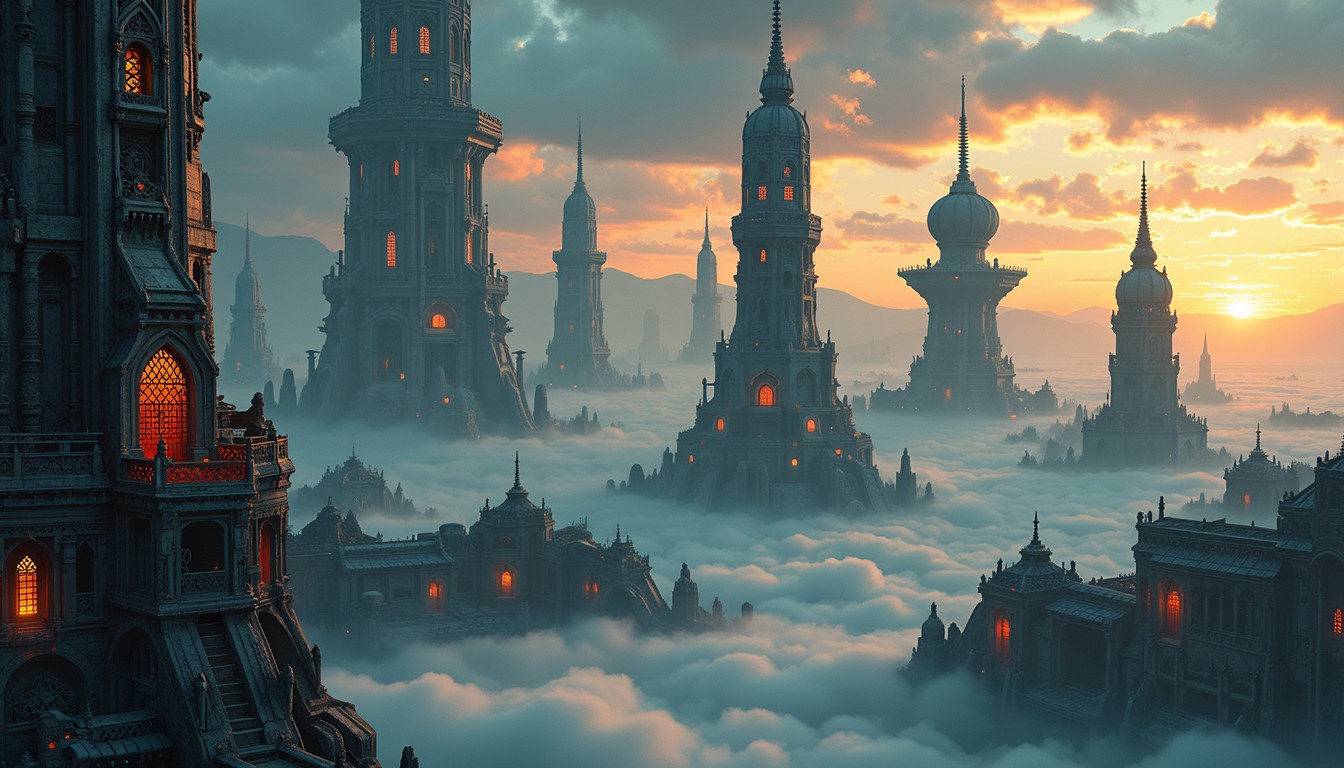 Free Mystical Future Spires Photo - Skyline, Futuristic, Towers ...