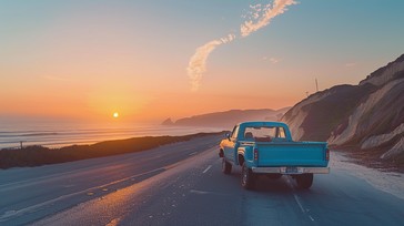 Free Beach Drive Sunset Image - Beach, Sunset, Truck | Download at ...