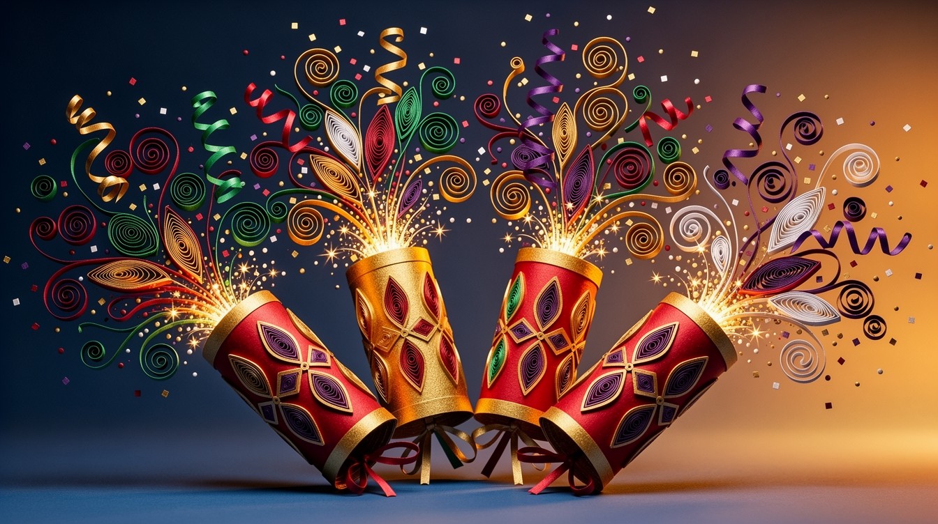 Free Quilled Cracker Explosion Image - Quilling, Papercraft ...