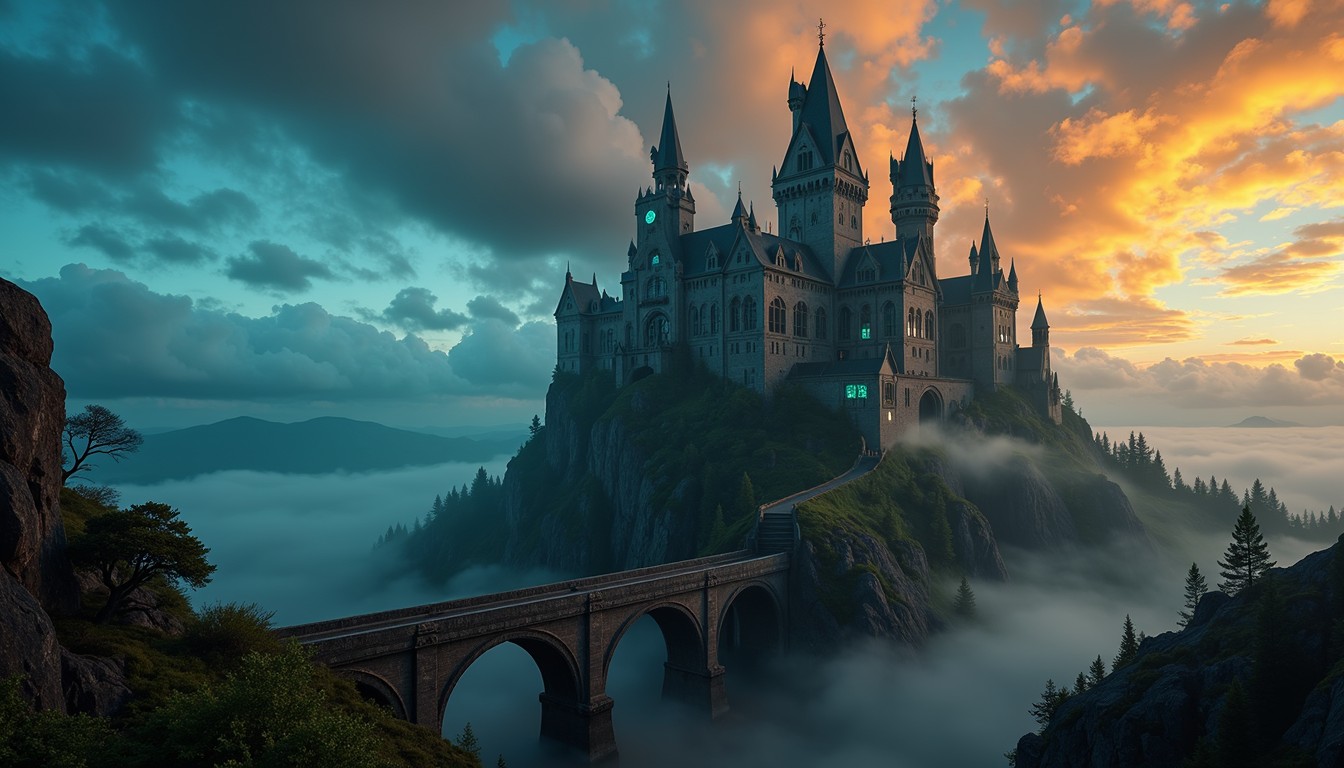 Free Majestic Fantasy Fortress Image - Castle, Fantasy, Spires ...