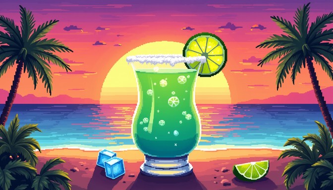 Free Tropical Pixel Margarita Image - Margarita, Pixel, Tropical ...