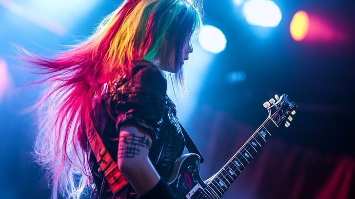 Free Colorful Rock Performance Image - Musician, Guitar, Concert ...