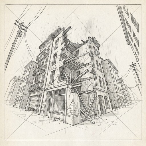 Free Building Collapse Sketch Image - Architecture, Building, Collapse ...
