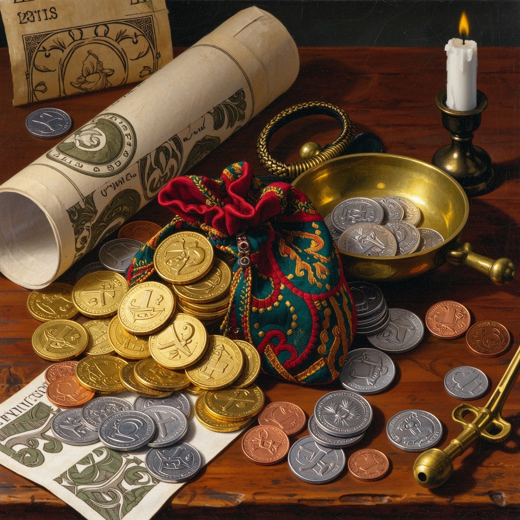 Free Treasure Table Scene Photo - Coins, Treasure, Gold | Download at ...