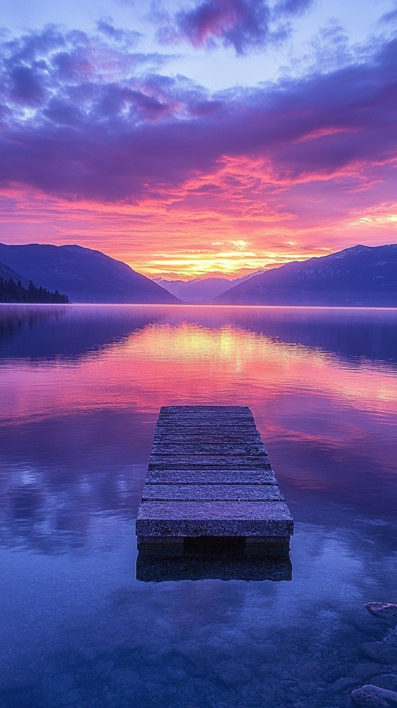 Free Serene Sunset View Image - Sunset, Tranquility, Lake | Download at ...
