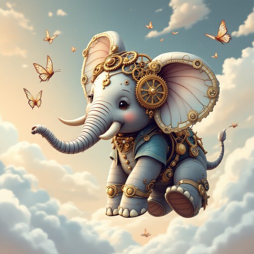 Free Steampunk Elephant Art Image - Steampunk, Elephant, Mechanical ...