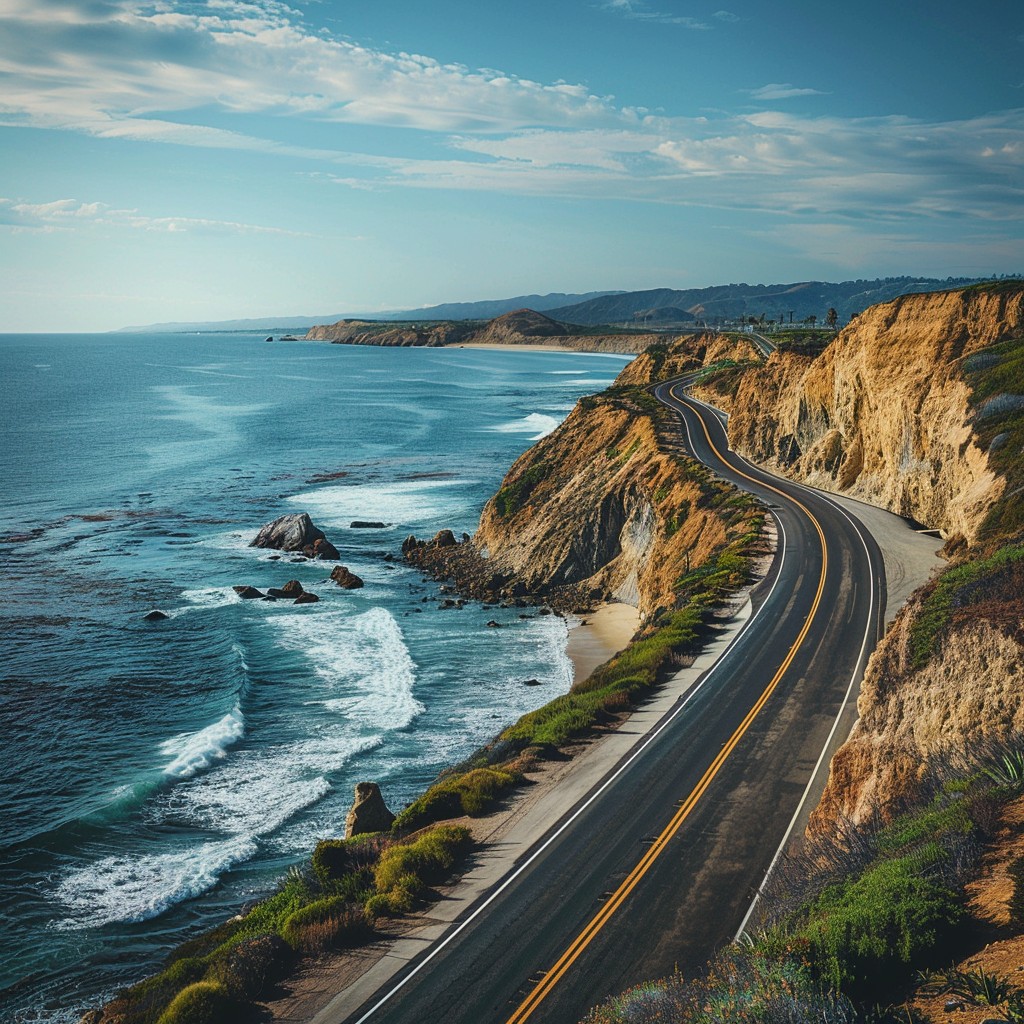Free Coastal Road View Image - Coastline, Road, Ocean | Download at ...