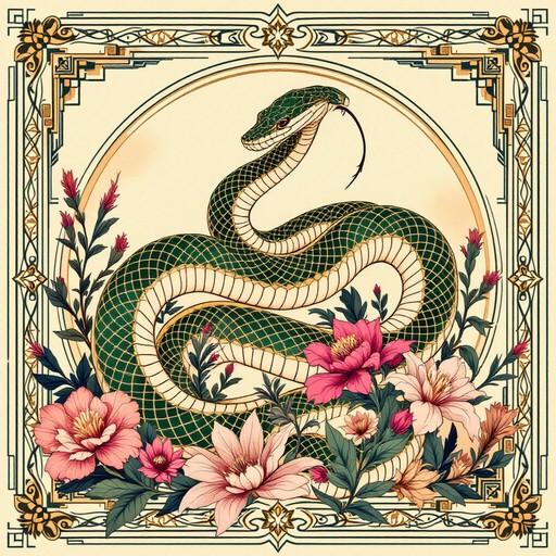 Free Decorative Rattlesnake Design Image - Rattlesnake, Snake, Serpent ...