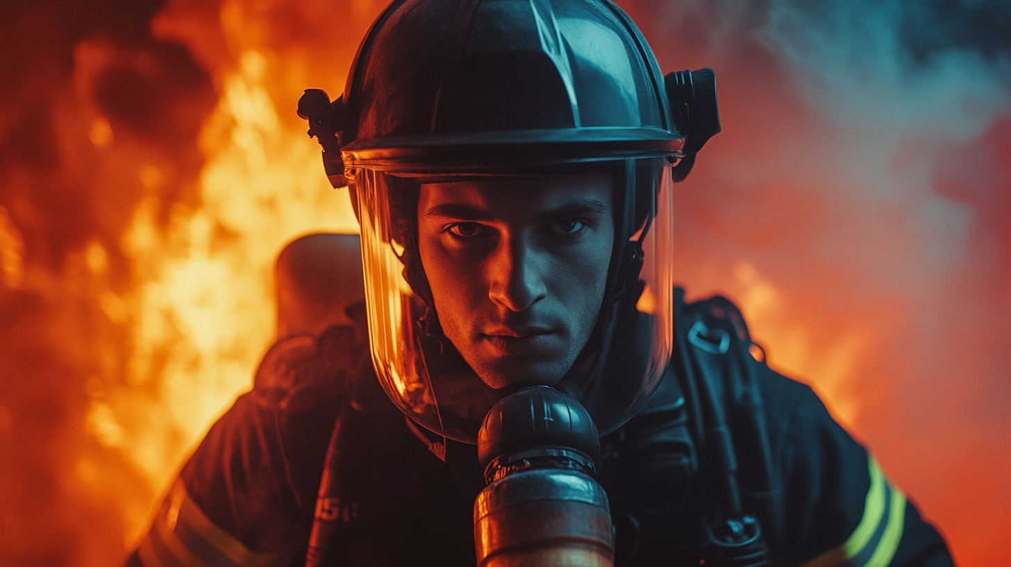 Free Firefighter in action Image - Firefighter, Flames, Hero | Download ...