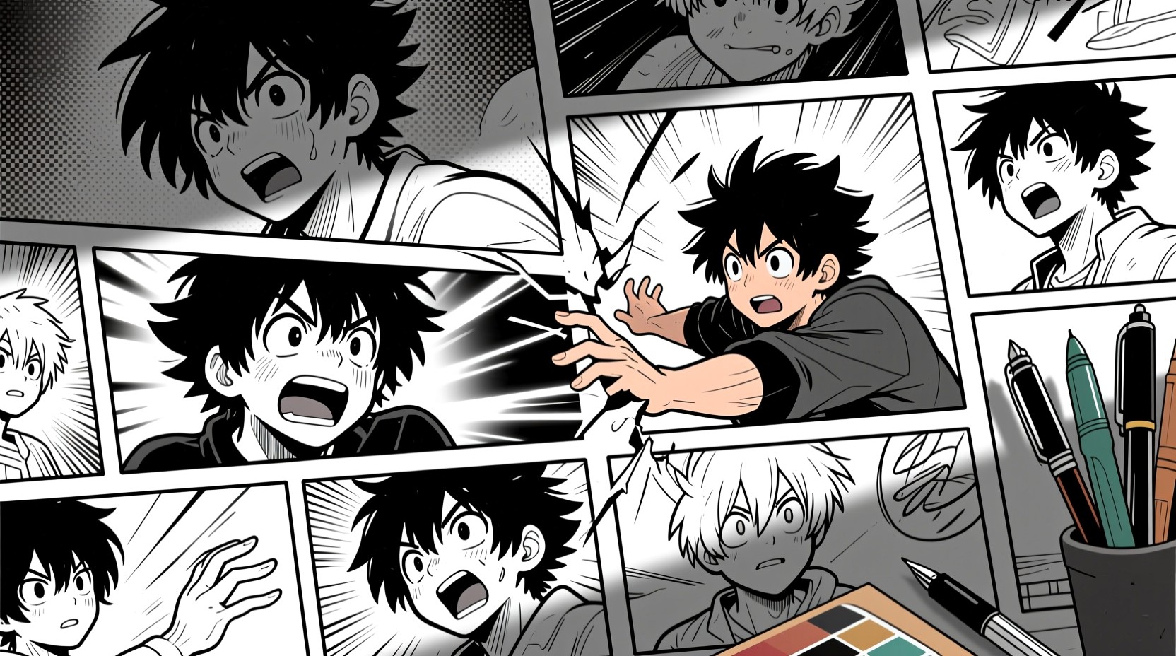 Free Breaking Panel Boundaries Image - Manga, Comic, Illustration ...