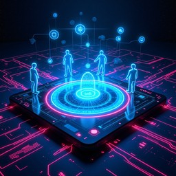 Free Digital Nexus Hub Image - Cyberpunk, Neon, Holographic | Download ...