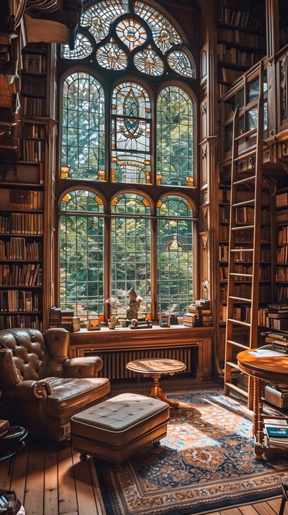 Glass Home Library Bookshelves