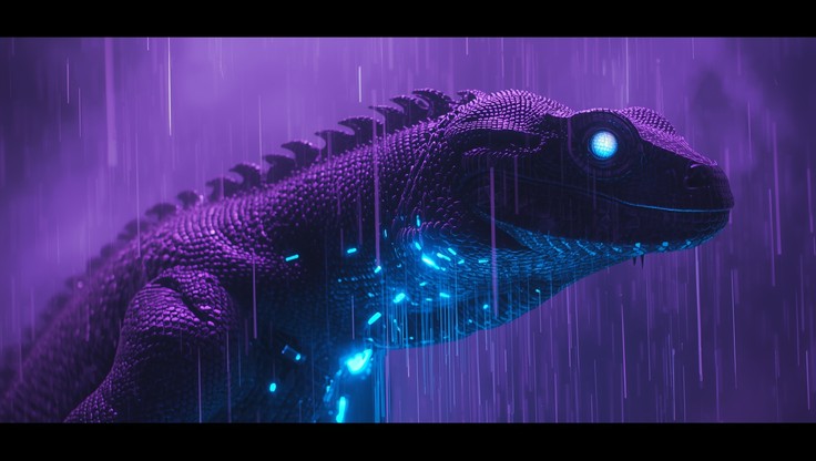 Free Neon Cyber Reptile Image - Cyberpunk, Lizard, Neon | Download at ...