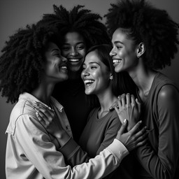 Free Connection through contrast Image - Friendship, Monochrome ...