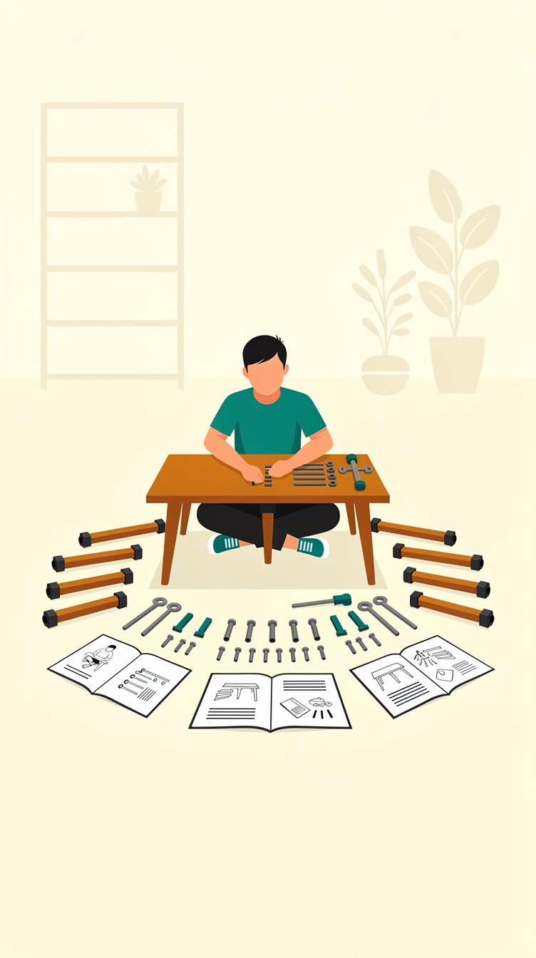 Carpentry Assembly Free Furniture Assembly Process Image - Illustration, Vector, Furniture ...