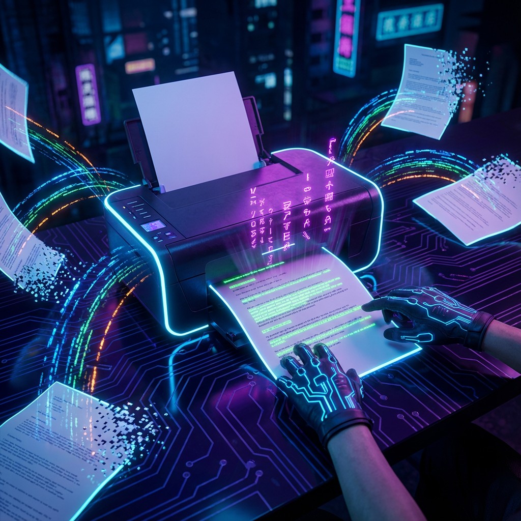 Free Holographic Document Technology Image - Futuristic, Cyberpunk ...