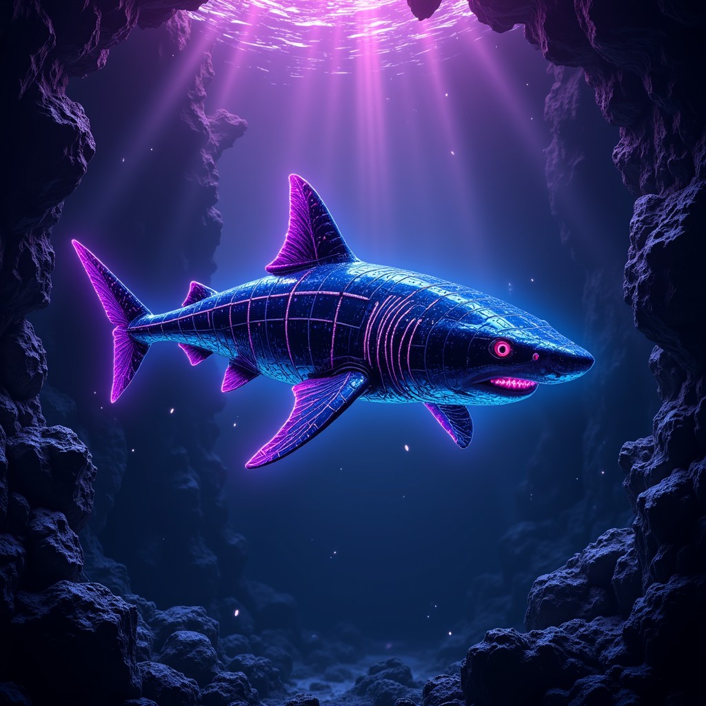 Free Neon Digital Predator Image - Cybernetic, Shark, Neon | Download ...