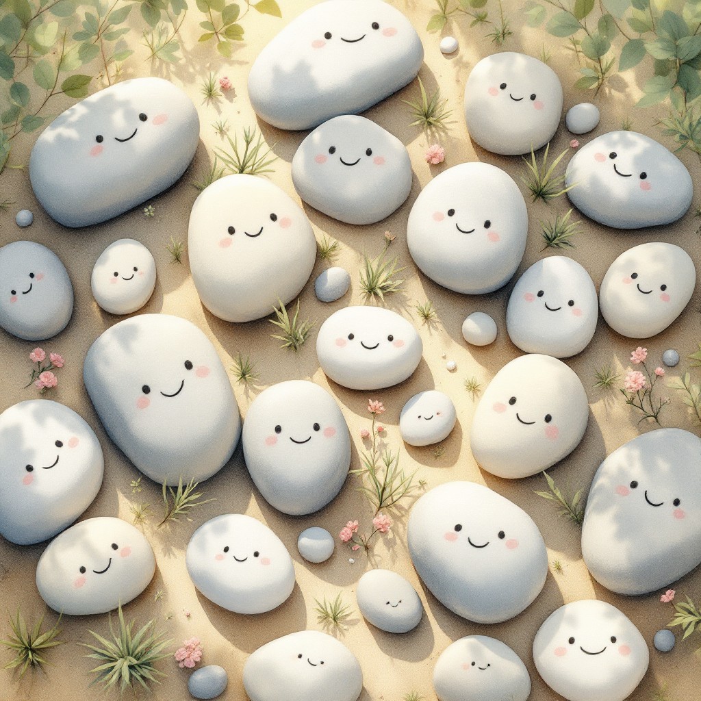 Stone Smiling Free Smiling Stone Friends Photo - Stones, Kawaii, Whimsical | Download ...