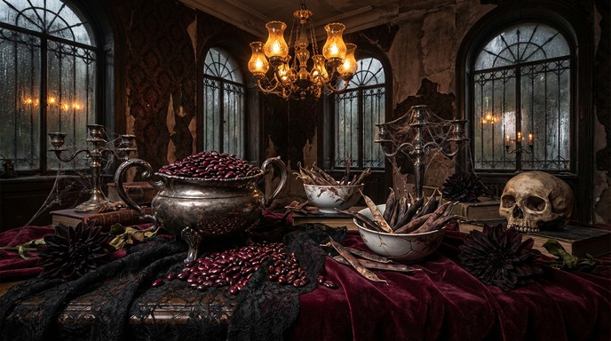 Goth Beans Free Dark Victorian Still-Life Image - Victorian, Gothic, Beans ...
