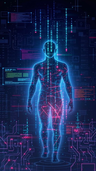 Free Digital Body Transformation Image - Cyberpunk, Digital, Silhouette ...