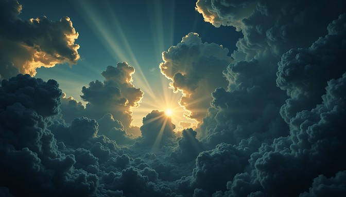 Free Divine Light Breaks Image - Sunbeams, Clouds, Storm | Download at ...
