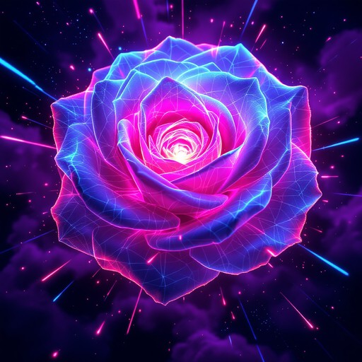 Free Cosmic Neon Rose Image - Rose, Cyberpunk, Neon | Download at StockCake