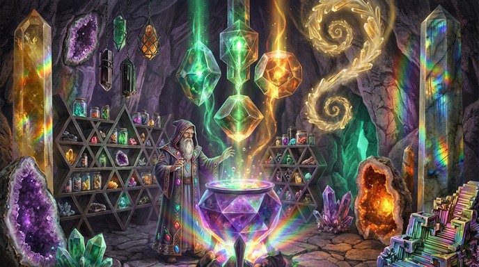 Wizard Magic Crystal Free Crystal Wizard Brewing Image - Wizard, Alchemy, Crystals ...