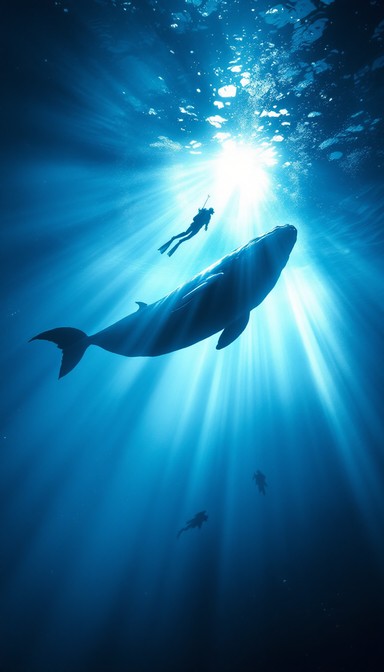 Free Majestic Ocean Encounter Image Whale Ocean Underwater
