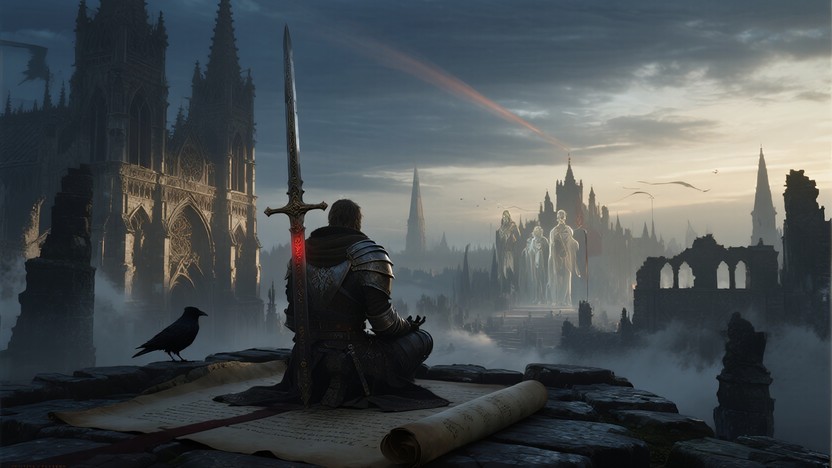 Free Moonlit Warrior Graveyard Image - Battlefield, Ruins, Gothic ...