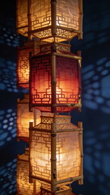 Free Glowing Lantern Tower Image - Lanterns, Paper, Illuminated ...