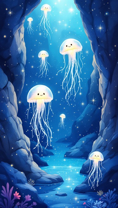 Free Glowing Jellyfish Dance Image - Jellyfish, Bioluminescent ...