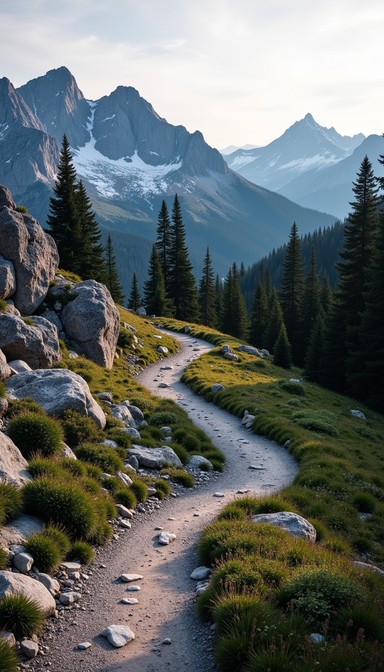 Free Alpine Trail Journey Image - Mountains, Trail, Hiking | Download ...