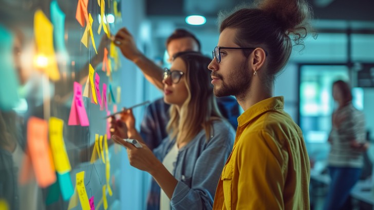 Free Team Brainstorming Session Image - Team, Brainstorming, Sticky ...