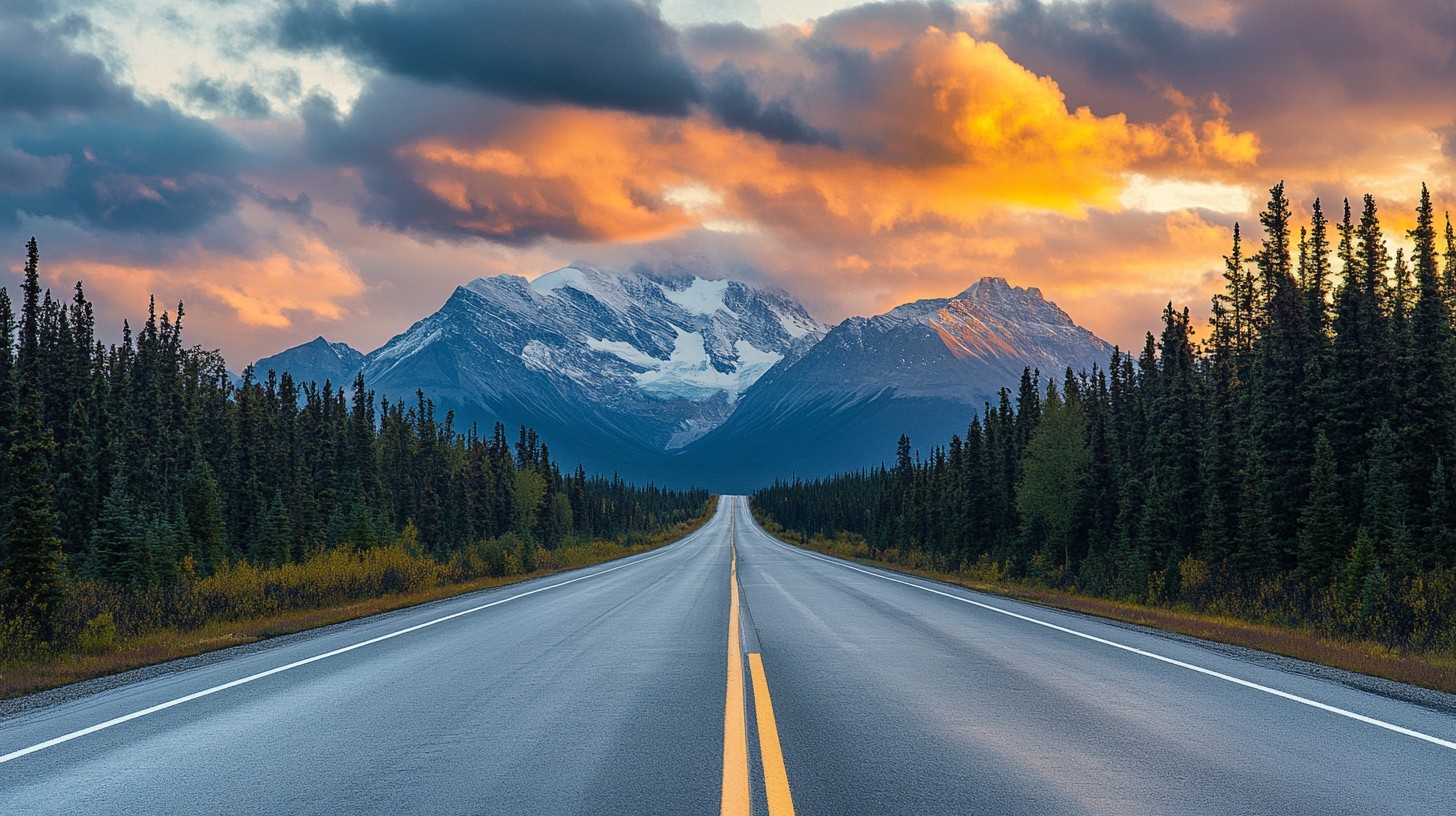 Free Mountain Road Sunset Image - Sunset, Mountain, Road | Download at ...
