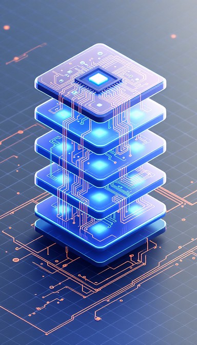 Component Design Layer Visualization Download Layered Circuit Technology Image - Circuit, Technology ...