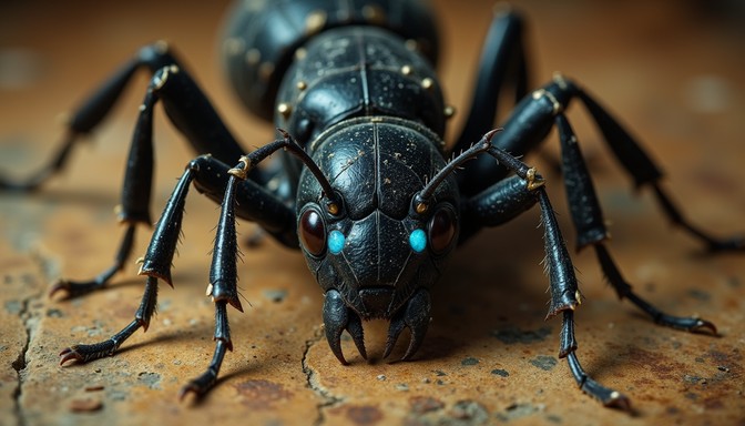Free Blue-eyed Beetle Image - Beetle, Insect, Macro | Download at StockCake