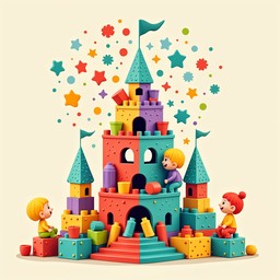 Free Magical Block Castle Image - Castle, Blocks, Colorful | Download ...