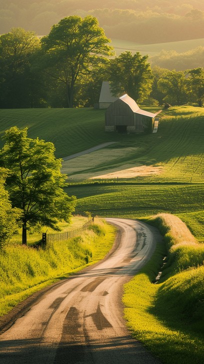 Free Winding Country Road Image - Sunlight, Countryside, Farmhouse ...