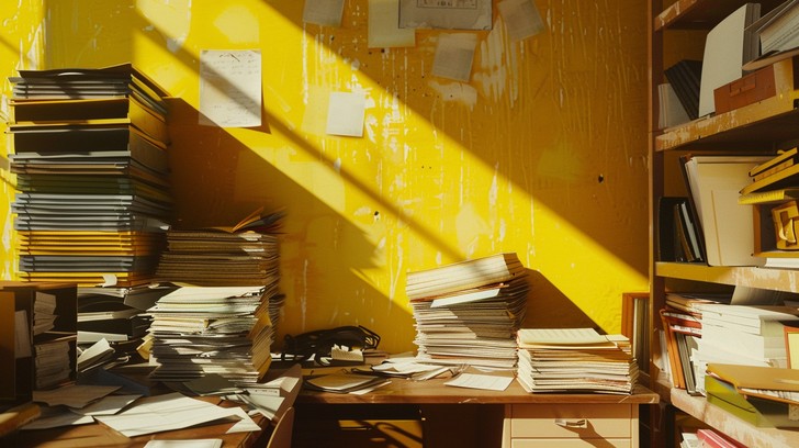 Free Sunlit cluttered office Image - Sunlight, Clutter, Office ...