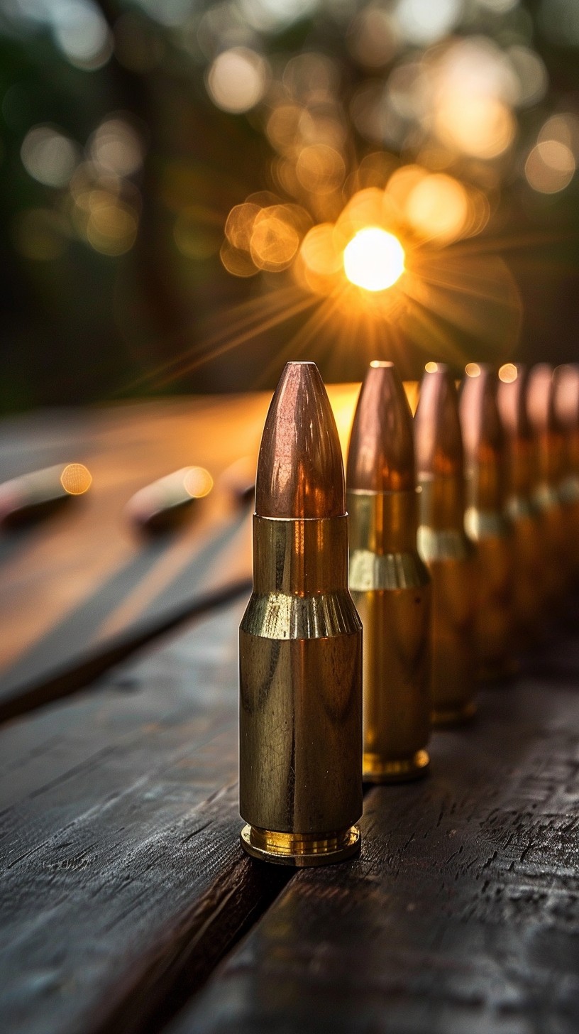 Free Sunset Bullet Lineup Image - Sunset, Bullets, Wooden | Download at ...